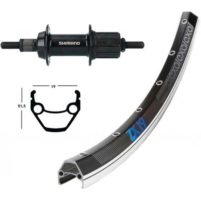 Ruota bici in alluminio Winora Zx 19 - 28x1.75 - 36T 135mm Ruota bici in alluminio Winora Zx 19 - 28x1.75 - 36T 135mm