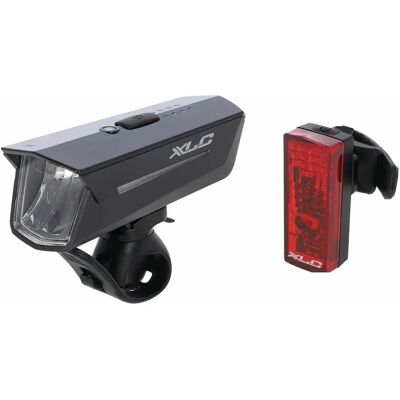 Ensemble d'éclairage vélo XLC CL-S24 USB - Visibilité élevée, IP44 - Publicité Ensemble d'éclairage vélo XLC CL-S24 USB - Visibilité élevée, IP44 - Publicité