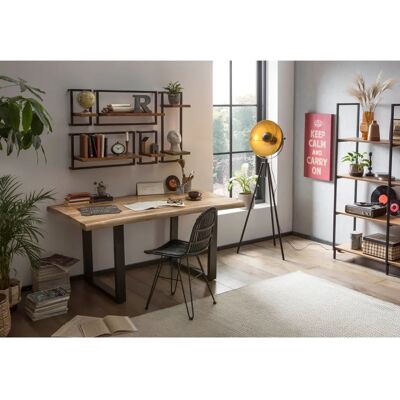 SIT Baumkante Esstisch - Rechteckig, Mango Holz, Modernes Metallgestell SIT Baumkante Esstisch - Rechteckig, Mango Holz, Modernes Metallgestell