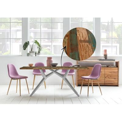 SIT Esstisch aus Altholz und Metall - Rechteckig SIT Esstisch aus Altholz und Metall - Rechteckig
