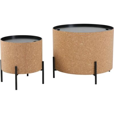 SIT Möbel Cork - 2er-Set - Schwarz - Kork - Couchtisch SIT Möbel Cork - 2er-Set - Schwarz - Kork - Couchtisch