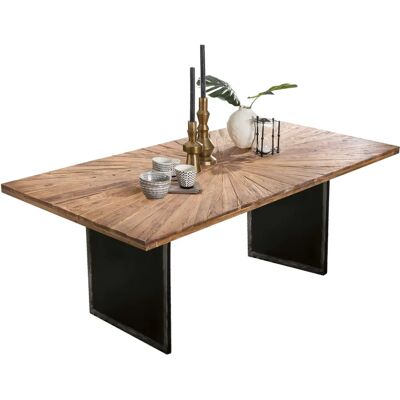 INOSIGN - 180x100 cm Teak - Natur - Schwarz Tisch INOSIGN - 180x100 cm Teak - Natur - Schwarz Tisch