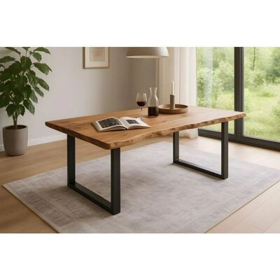 MiaMöbel Akazie Rechteckiger Esstisch - 120x80cm - Modernes Möbel MiaMöbel Akazie Rechteckiger Esstisch - 120x80cm - Modernes Möbel