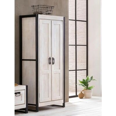 SIT White Panama Garderobenschrank - Vintage Look, Massivholz, 2 Türen SIT White Panama Garderobenschrank - Vintage Look, Massivholz, 2 Türen