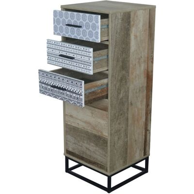 SIT Skandi Sideboard - 3 Schubladen, 1 Tür, MDF, Schwarz/Weiß SIT Skandi Sideboard - 3 Schubladen, 1 Tür, MDF, Schwarz/Weiß