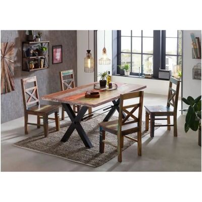 SIT Tops Rechteckiger Esstisch - Recyceltes Holz & Eisen SIT Tops Rechteckiger Esstisch - Recyceltes Holz & Eisen