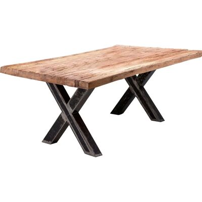 SIT Rechteckiger Esstisch - Recyceltes Teak - Metall X-Gestell - 220x100 cm SIT Rechteckiger Esstisch - Recyceltes Teak - Metall X-Gestell - 220x100 cm