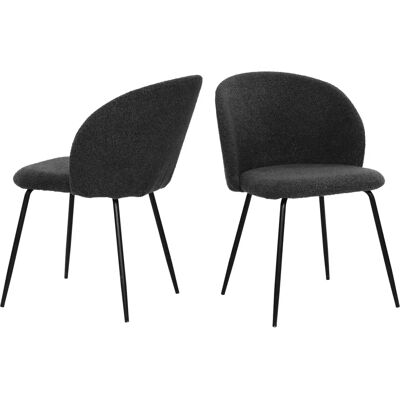 SIT - Stuhl 2er-Set - Noir - Tissu structuré - Chair - Publicité SIT - Stuhl 2er-Set - Noir - Tissu structuré - Chair - Publicité