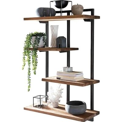 SIT Romanteaka Wandregal - Industriell Teak & Metall, 70x97x25 cm SIT Romanteaka Wandregal - Industriell Teak & Metall, 70x97x25 cm