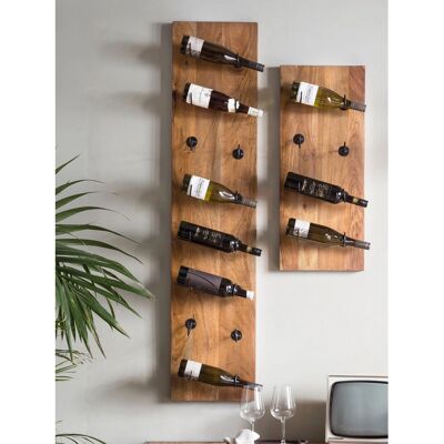 SIT Romanteaka Weinregal - Massivholz und Metall, Wandmontage SIT Romanteaka Weinregal - Massivholz und Metall, Wandmontage