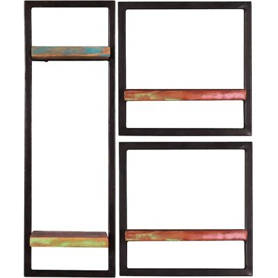 SIT Riverboat Bunt Wandregal-Set - 3 Stück - 65x25x75 cm SIT Riverboat Bunt Wandregal-Set - 3 Stück - 65x25x75 cm