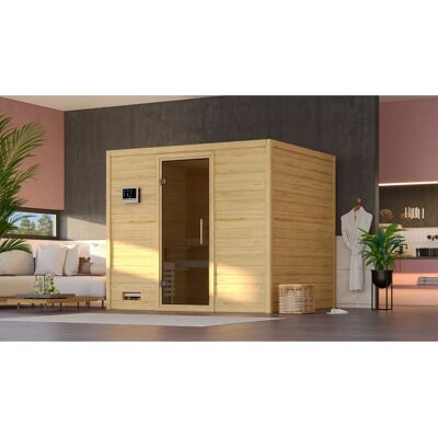 KARIBU Soraja 9kW Bio-Sauna - Innen, Externe Steuerung KARIBU Soraja 9kW Bio-Sauna - Innen, Externe Steuerung