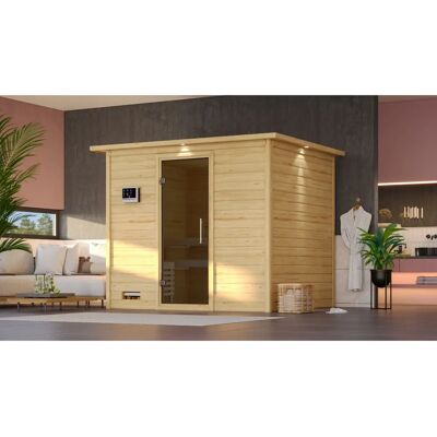 KARIBU Soraja 9-kW Sauna mit integrierter Steuerung - Innenbereich KARIBU Soraja 9-kW Sauna mit integrierter Steuerung - Innenbereich