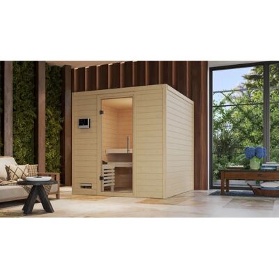 KARIBU Menja Sauna 9-kW-Bio-Ofen - Innenbereich KARIBU Menja Sauna 9-kW-Bio-Ofen - Innenbereich