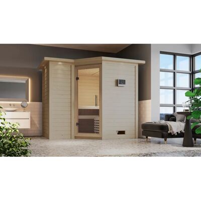 KARIBU Sanna 2 Beige Sauna 9kW - Sauna KARIBU Sanna 2 Beige Sauna 9kW - Sauna