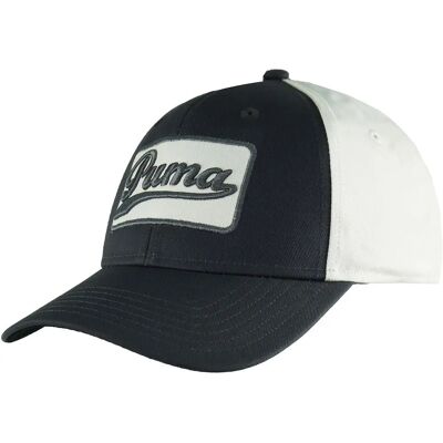 Puma Cobra Verstellbare Golfmütze - Dunkelgrau/Weiß - Strukturiertes Sechs-Panel-Design Puma Cobra Verstellbare Golfmütze - Dunkelgrau/Weiß - Strukturiertes Sechs-Panel-Design