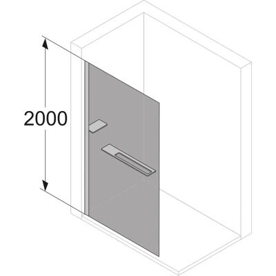 HÜPPE - SL0105 - 10mm Glas - 1200mm - Duschwand HÜPPE - SL0105 - 10mm Glas - 1200mm - Duschwand