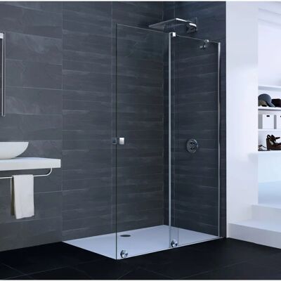 HÜPPE Xtensa pure Walk-In Gleittür - Festes Segment 140 cm HÜPPE Xtensa pure Walk-In Gleittür - Festes Segment 140 cm