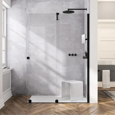 HÜPPE Xtensa pure Walk-In Gleittür - 140 cm, Anschlag rechts HÜPPE Xtensa pure Walk-In Gleittür - 140 cm, Anschlag rechts