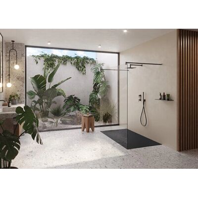 Hüppe EasyFlat Mineralguss Duschwanne - Rechteckig 1200x1000mm - Mattschwarz Hüppe EasyFlat Mineralguss Duschwanne - Rechteckig 1200x1000mm - Mattschwarz