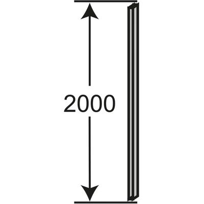Hüppe Vita pure - Ergänzungsset, 200cm - Duschabtrennung Hüppe Vita pure - Ergänzungsset, 200cm - Duschabtrennung