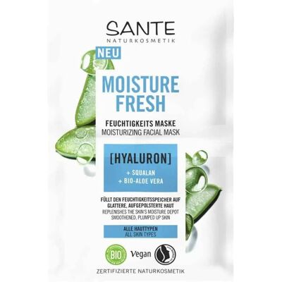 Sante Naturkosmetik Masque Visage Hydratant - Moisture Fresh avec Hyaluron, Squalane & Aloe Vera Bio Sante Naturkosmetik Masque Visage Hydratant - Moisture Fresh avec Hyaluron, Squalane & Aloe Vera Bio