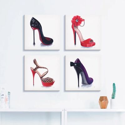 ARTLAND - Damenschuhe - 40x40 cm - Weiß - Canvas print ARTLAND - Damenschuhe - 40x40 cm - Weiß - Canvas print