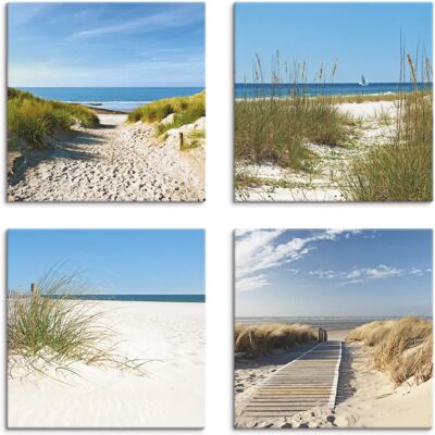 ARTLAND - Strand und Sanddünen - 40x40 cm - Leinwanddruck ARTLAND - Strand und Sanddünen - 40x40 cm - Leinwanddruck