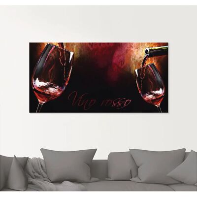 ARTLAND Wein - Rotwein Glasbild - Wandbild ARTLAND Wein - Rotwein Glasbild - Wandbild