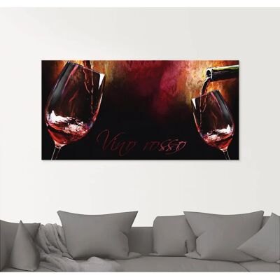 ARTLAND Wein Rotwein Glas Wandbild - Wandbild ARTLAND Wein Rotwein Glas Wandbild - Wandbild
