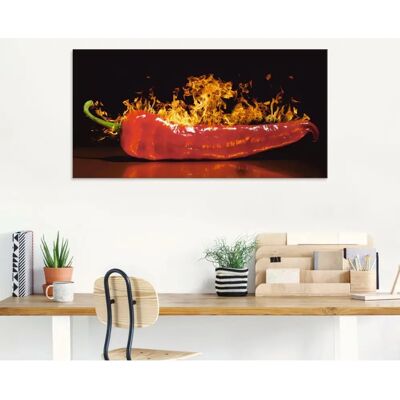 ARTLAND Roter scharfer Chilipfeffer Glasbild - Lebensmittel Wandkunst ARTLAND Roter scharfer Chilipfeffer Glasbild - Lebensmittel Wandkunst