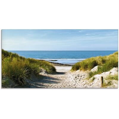 ARTLAND Strand Sanddünen Weg Glasbild - Wanddekoration ARTLAND Strand Sanddünen Weg Glasbild - Wanddekoration