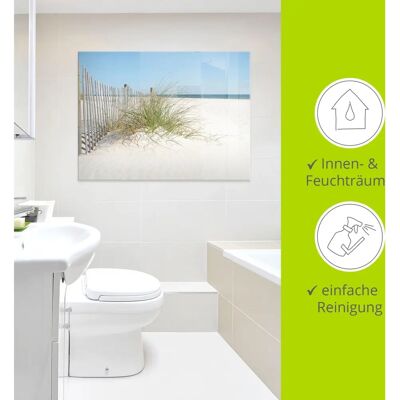 ARTLAND - Schöne Sanddüne mit Gräsern und Zaun - Beige ARTLAND - Schöne Sanddüne mit Gräsern und Zaun - Beige