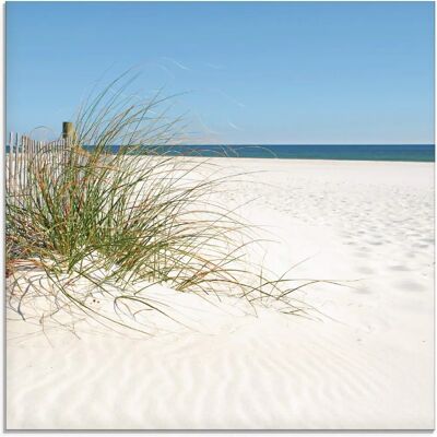 ARTLAND - Schöne Sanddüne mit Gräsern und Zaun - Beige ARTLAND - Schöne Sanddüne mit Gräsern und Zaun - Beige
