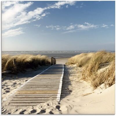 ARTLAND - Nordseestrand Langeoog Steg - 20x20 - Beige ARTLAND - Nordseestrand Langeoog Steg - 20x20 - Beige
