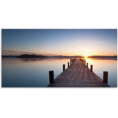 ARTLAND Sonnenstrahlen - Sonnenuntergang Glasbild - 100x50cm ARTLAND Sonnenstrahlen - Sonnenuntergang Glasbild - 100x50cm