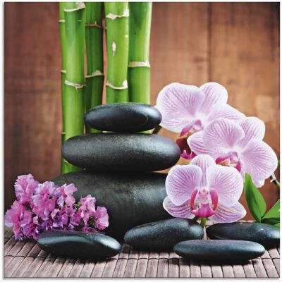 ARTLAND Zen Glasbild - Zen, 50x50 cm, pink - Wandbild aus Glas ARTLAND Zen Glasbild - Zen, 50x50 cm, pink - Wandbild aus Glas