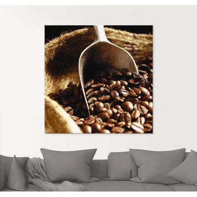 ARTLAND - Kaffee - 20x20 cm - Braun - Glasbild ARTLAND - Kaffee - 20x20 cm - Braun - Glasbild