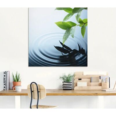 ARTland - Pflanze und Wasser - 30x30 cm - Glasbild ARTland - Pflanze und Wasser - 30x30 cm - Glasbild