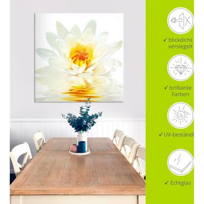 ARTLAND - Lotusblume schwimmt im Wasser - 30x30 cm ARTLAND - Lotusblume schwimmt im Wasser - 30x30 cm