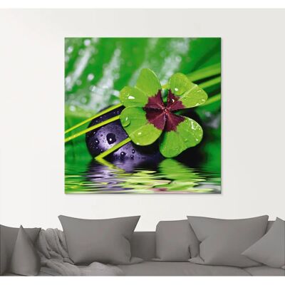 ARTLAND - Glücksklee - Grün - 30x30 cm - Glass picture ARTLAND - Glücksklee - Grün - 30x30 cm - Glass picture