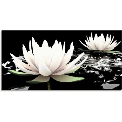 ARTLAND Lotus Wasser Glasbild - Glaswandbild ARTLAND Lotus Wasser Glasbild - Glaswandbild