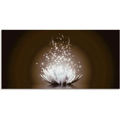 ARTLAND Glasbild Magie der Lotus-Blume - Wanddekoration ARTLAND Glasbild Magie der Lotus-Blume - Wanddekoration
