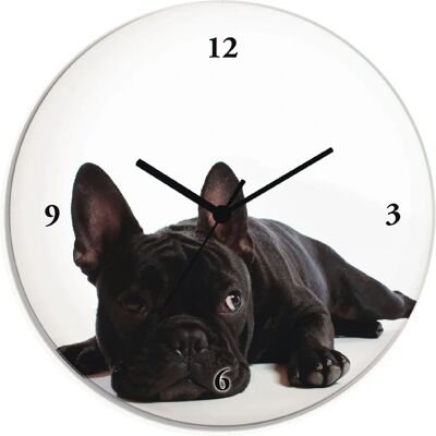 ARTLAND - Bulldogge - schwarz - Funkuhr - Wanduhr ARTLAND - Bulldogge - schwarz - Funkuhr - Wanduhr