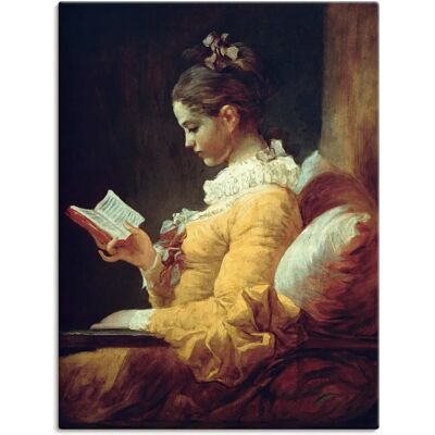 ARTLAND Lesendes Mädchen 1776 Leinwandbild - Wandbild ARTLAND Lesendes Mädchen 1776 Leinwandbild - Wandbild