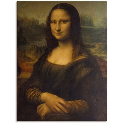 ARTLAND Mona Lisa. Um 1503 Braune Leinwand Wandbild - Porträt ARTLAND Mona Lisa. Um 1503 Braune Leinwand Wandbild - Porträt