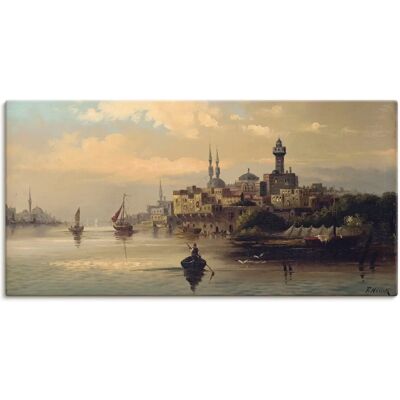 ARTLAND Blau Bosporus Schiffe Wandbild - Landschaft ARTLAND Blau Bosporus Schiffe Wandbild - Landschaft