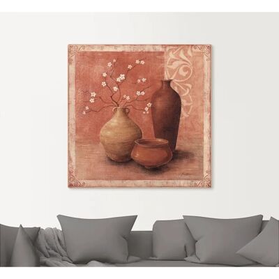 ARTLAND Frühling im Fergana Tal Leinwand Wandbild - Vasen & Töpfe ARTLAND Frühling im Fergana Tal Leinwand Wandbild - Vasen & Töpfe