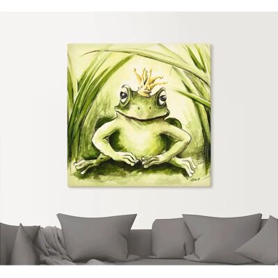 ARTLAND Kleiner Frosch Wandbild - 50x50cm, Grün, Märchen & Geschichten ARTLAND Kleiner Frosch Wandbild - 50x50cm, Grün, Märchen & Geschichten