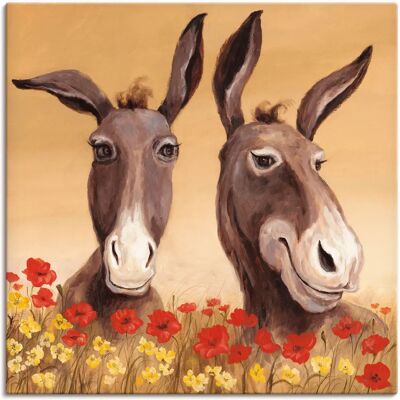 ARTland - Esel - 30x30 cm - Beige - Wall art ARTland - Esel - 30x30 cm - Beige - Wall art